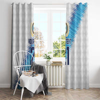 Guatemala Football Custom Window Curtain Go Los Chapines White Pattern