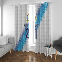 Guatemala Football Custom Window Curtain Go Los Chapines White Pattern