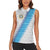 Guatemala Football Custom Women Sleeveless Polo Shirt Go Los Chapines White Pattern