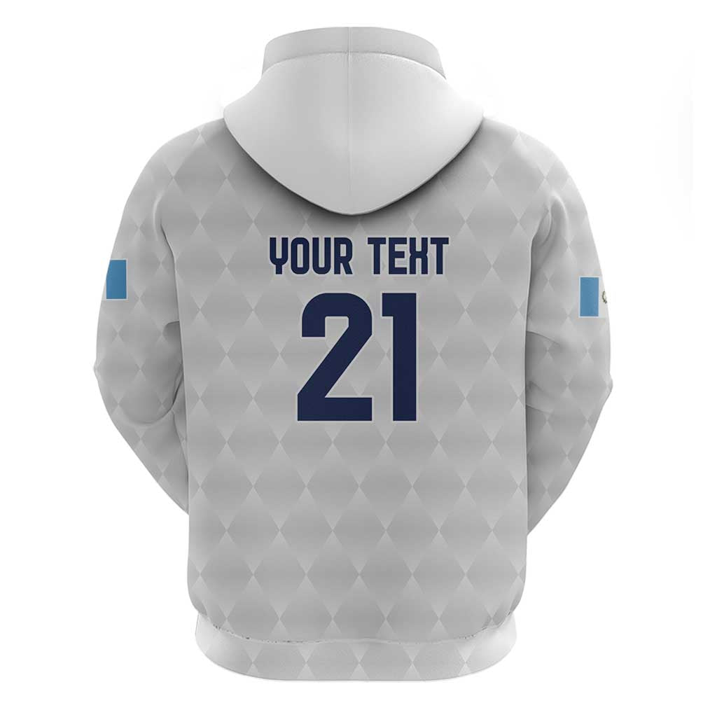 Guatemala Football Custom Zip Hoodie Go Los Chapines White Pattern