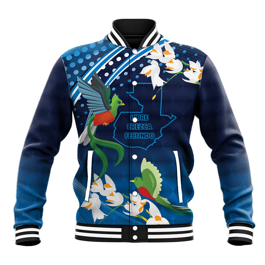Guatemala Quetzal Bird Baseball Jacket Libre Crezca Fecundo