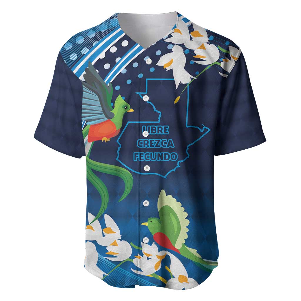 Guatemala Quetzal Bird Baseball Jersey Libre Crezca Fecundo