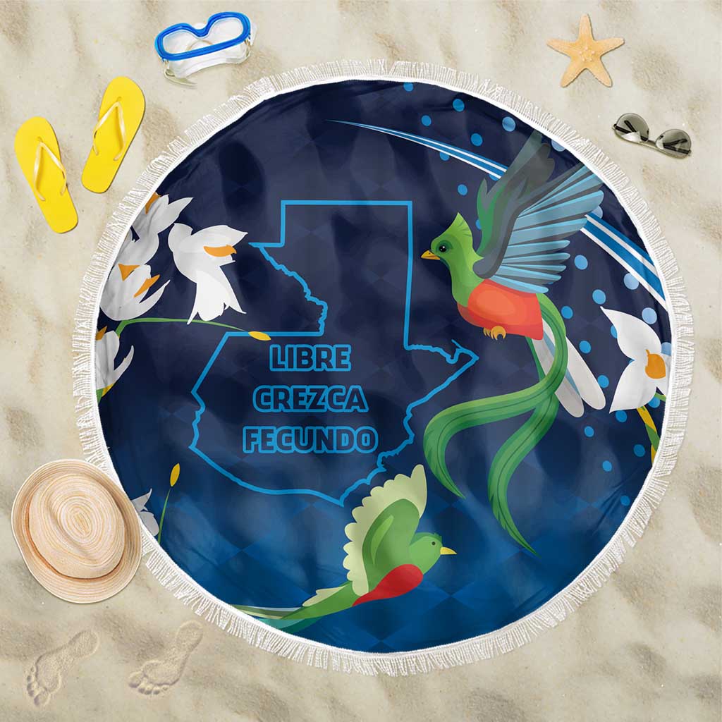 Guatemala Quetzal Bird Beach Blanket Libre Crezca Fecundo