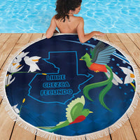 Guatemala Quetzal Bird Beach Blanket Libre Crezca Fecundo