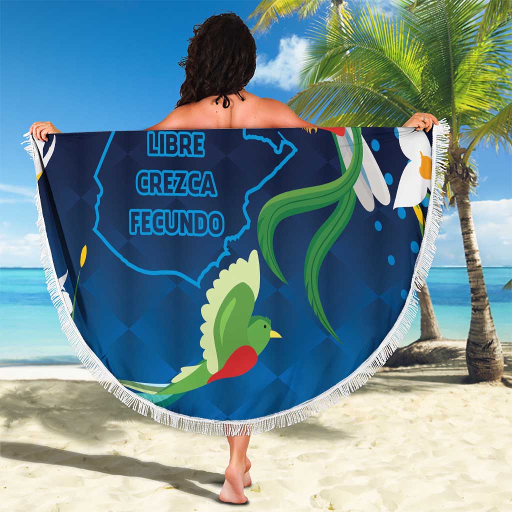 Guatemala Quetzal Bird Beach Blanket Libre Crezca Fecundo