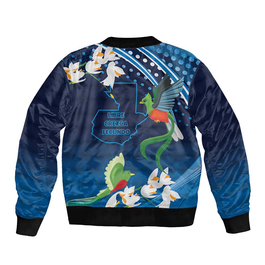 Guatemala Quetzal Bird Bomber Jacket Libre Crezca Fecundo