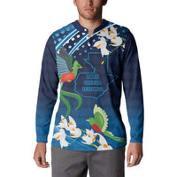 Guatemala Quetzal Bird Button Sweatshirt Libre Crezca Fecundo