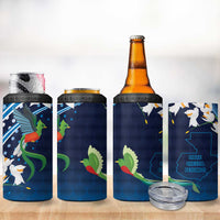 Guatemala Quetzal Bird 4 in 1 Can Cooler Tumbler Libre Crezca Fecundo