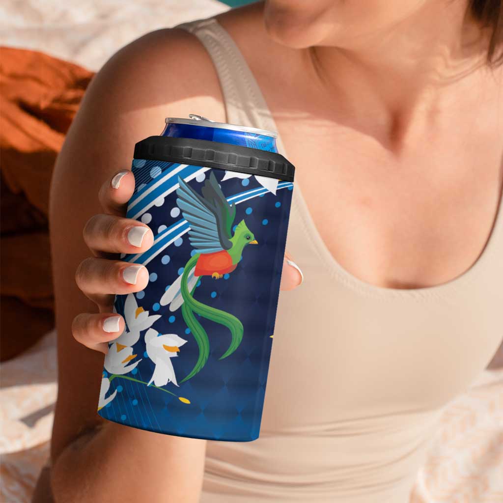 Guatemala Quetzal Bird 4 in 1 Can Cooler Tumbler Libre Crezca Fecundo