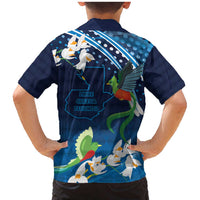Guatemala Quetzal Bird Family Matching Mermaid Dress and Hawaiian Shirt Libre Crezca Fecundo