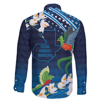 Guatemala Quetzal Bird Family Matching Off Shoulder Maxi Dress and Hawaiian Shirt Libre Crezca Fecundo