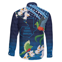 Guatemala Quetzal Bird Family Matching Short Sleeve Bodycon Dress and Hawaiian Shirt Libre Crezca Fecundo