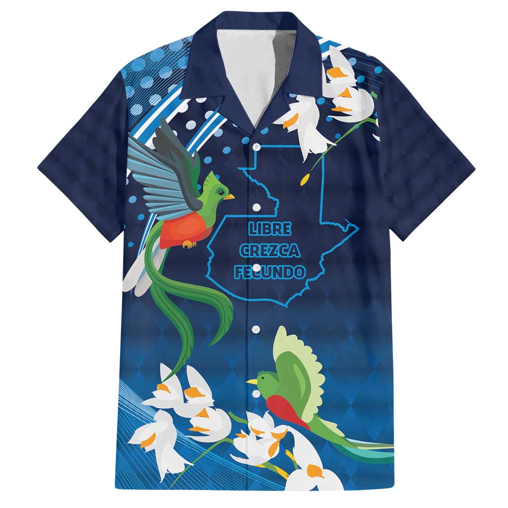 Guatemala Quetzal Bird Family Matching Summer Maxi Dress and Hawaiian Shirt Libre Crezca Fecundo