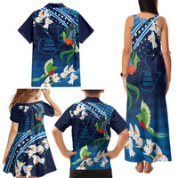 Guatemala Quetzal Bird Family Matching Tank Maxi Dress and Hawaiian Shirt Libre Crezca Fecundo