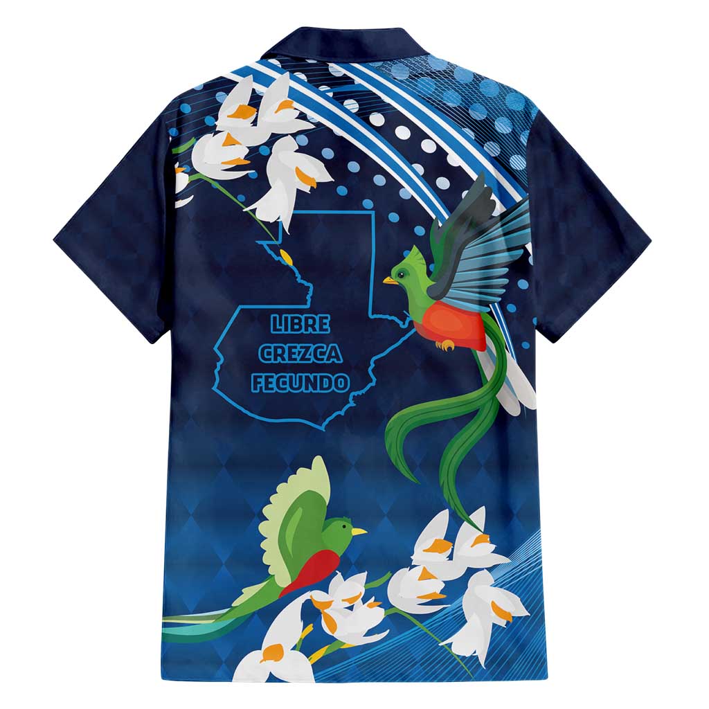 Guatemala Quetzal Bird Hawaiian Shirt Libre Crezca Fecundo