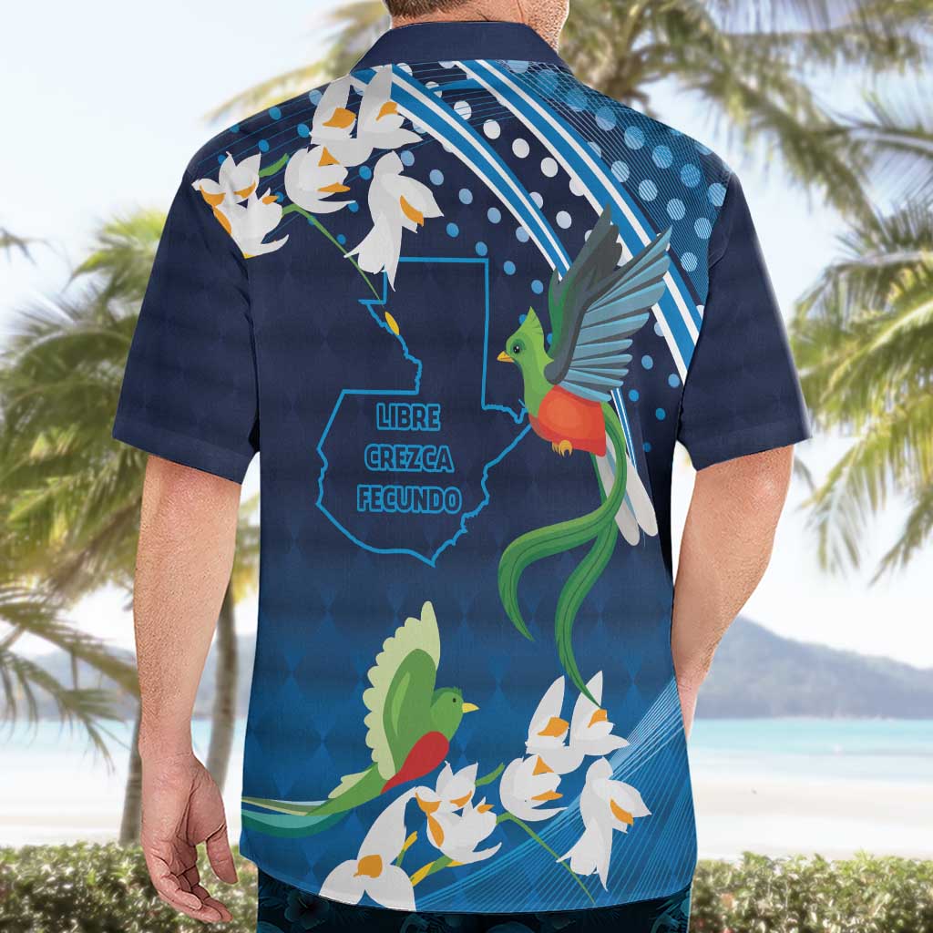 Guatemala Quetzal Bird Hawaiian Shirt Libre Crezca Fecundo
