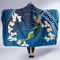 Guatemala Quetzal Bird Hooded Blanket Libre Crezca Fecundo