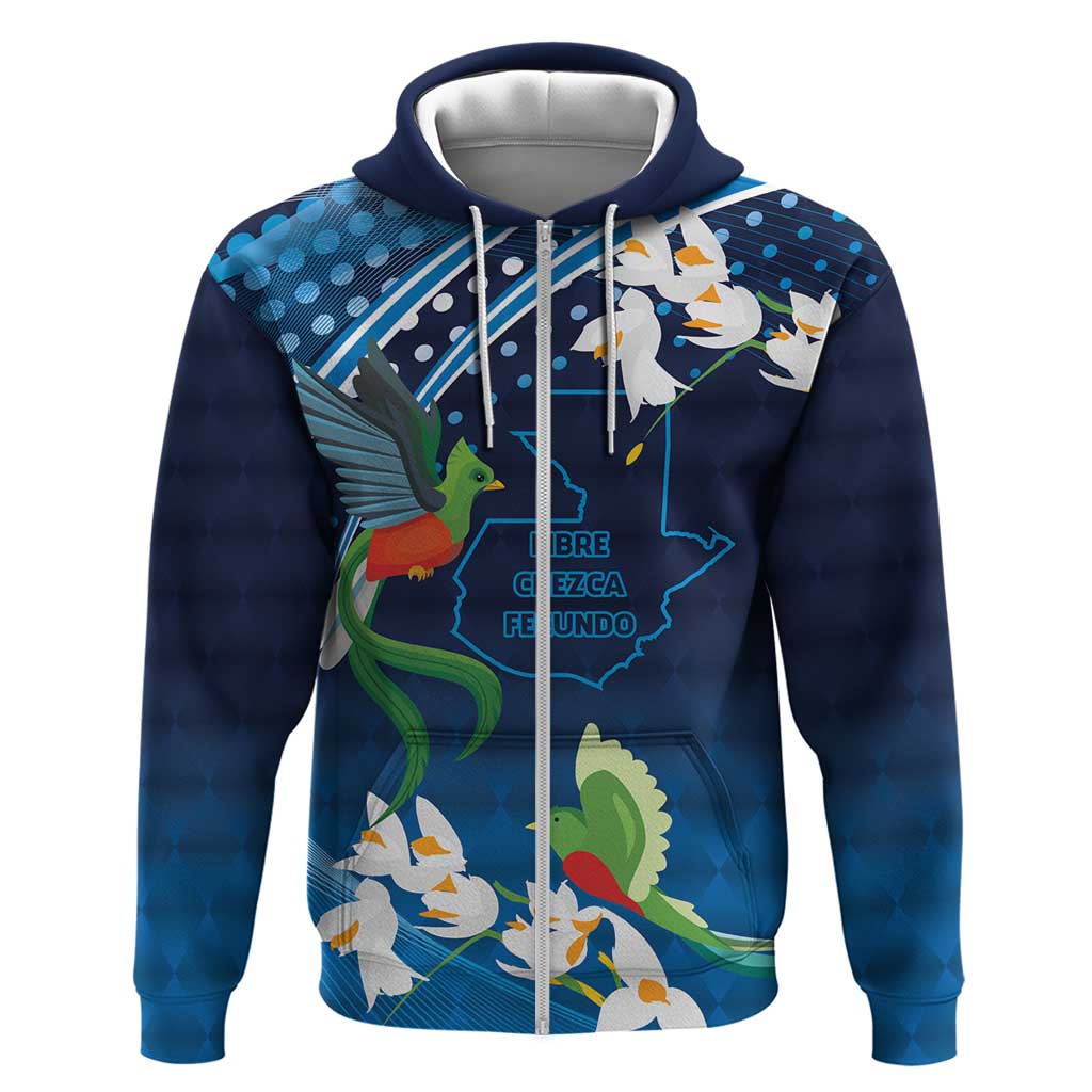 Guatemala Quetzal Bird Hoodie Libre Crezca Fecundo