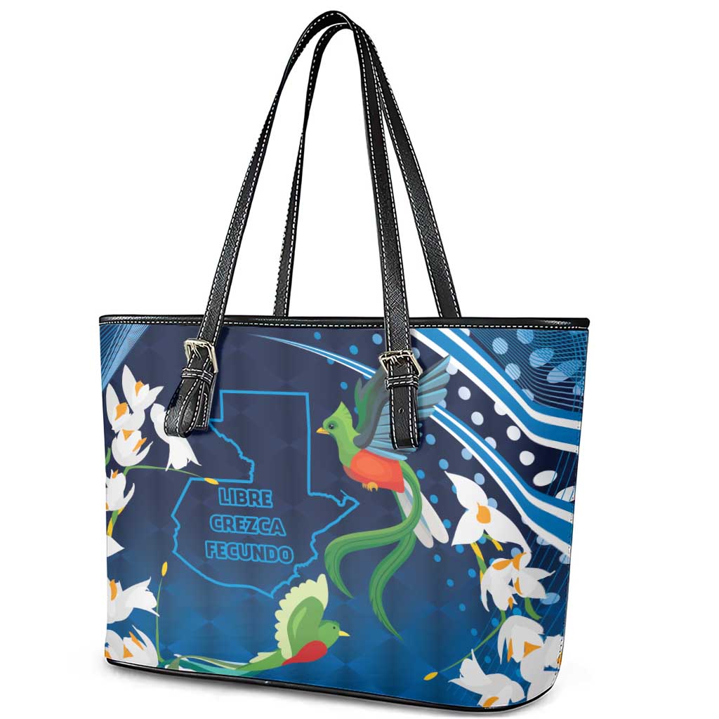 Guatemala Quetzal Bird Leather Tote Bag Libre Crezca Fecundo