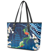 Guatemala Quetzal Bird Leather Tote Bag Libre Crezca Fecundo