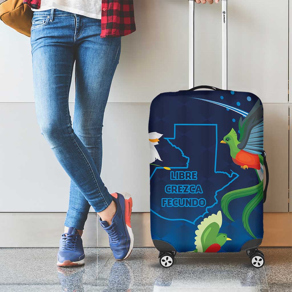 Guatemala Quetzal Bird Luggage Cover Libre Crezca Fecundo