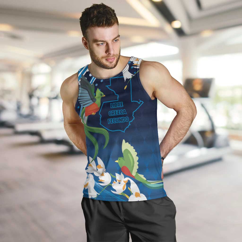 Guatemala Quetzal Bird Men Tank Top Libre Crezca Fecundo