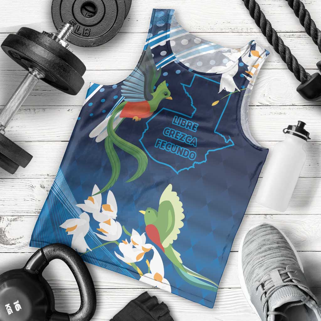 Guatemala Quetzal Bird Men Tank Top Libre Crezca Fecundo
