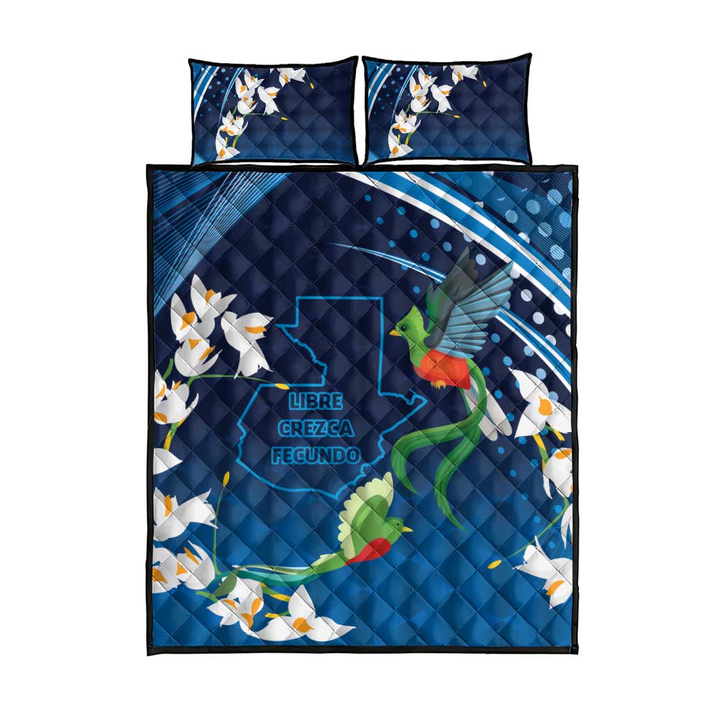 Guatemala Quetzal Bird Quilt Bed Set Libre Crezca Fecundo