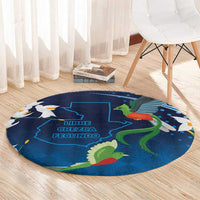 Guatemala Quetzal Bird Round Carpet Libre Crezca Fecundo