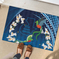 Guatemala Quetzal Bird Rubber Doormat Libre Crezca Fecundo