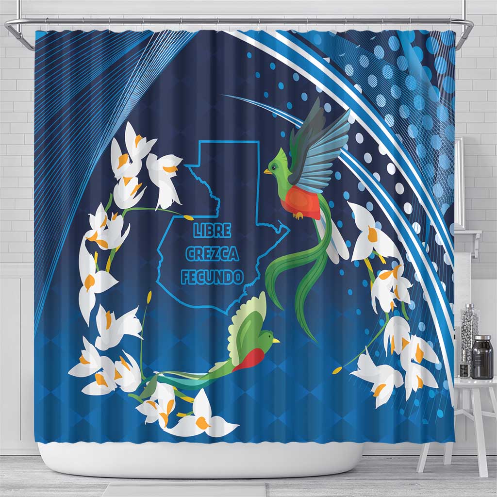 Guatemala Quetzal Bird Shower Curtain Libre Crezca Fecundo