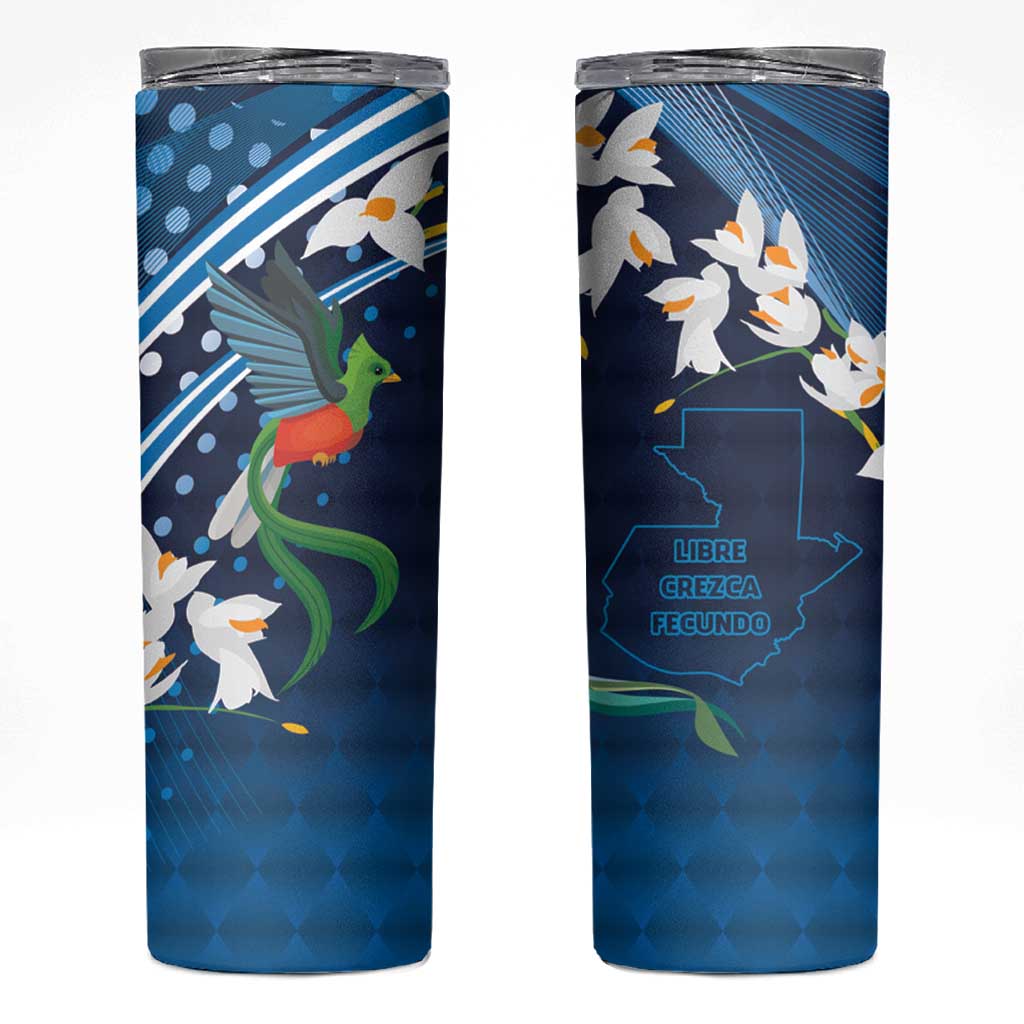 Guatemala Quetzal Bird Skinny Tumbler Libre Crezca Fecundo