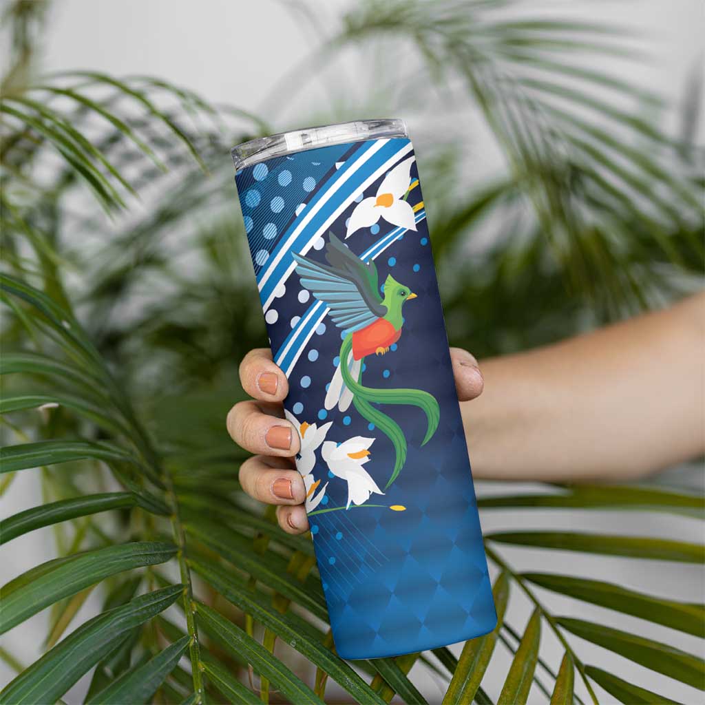 Guatemala Quetzal Bird Skinny Tumbler Libre Crezca Fecundo