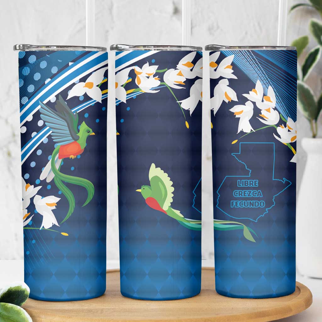 Guatemala Quetzal Bird Skinny Tumbler Libre Crezca Fecundo