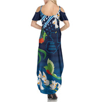 Guatemala Quetzal Bird Summer Maxi Dress Libre Crezca Fecundo