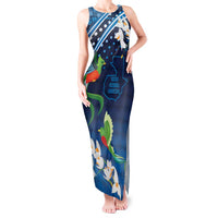 Guatemala Quetzal Bird Tank Maxi Dress Libre Crezca Fecundo