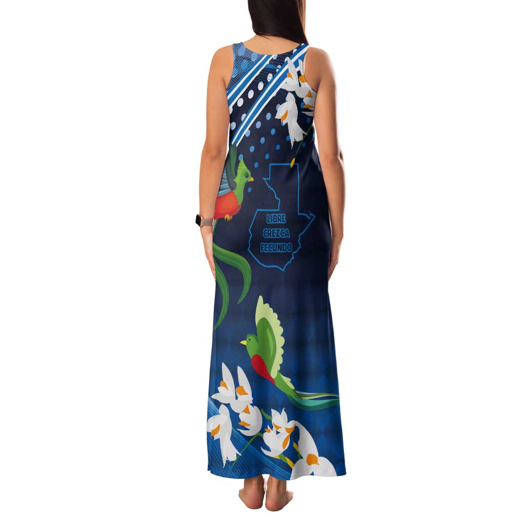 Guatemala Quetzal Bird Tank Maxi Dress Libre Crezca Fecundo