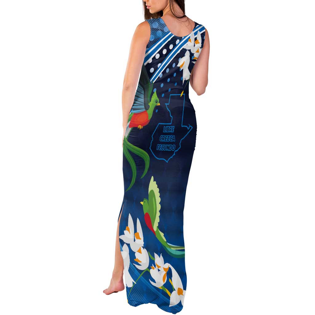 Guatemala Quetzal Bird Tank Maxi Dress Libre Crezca Fecundo