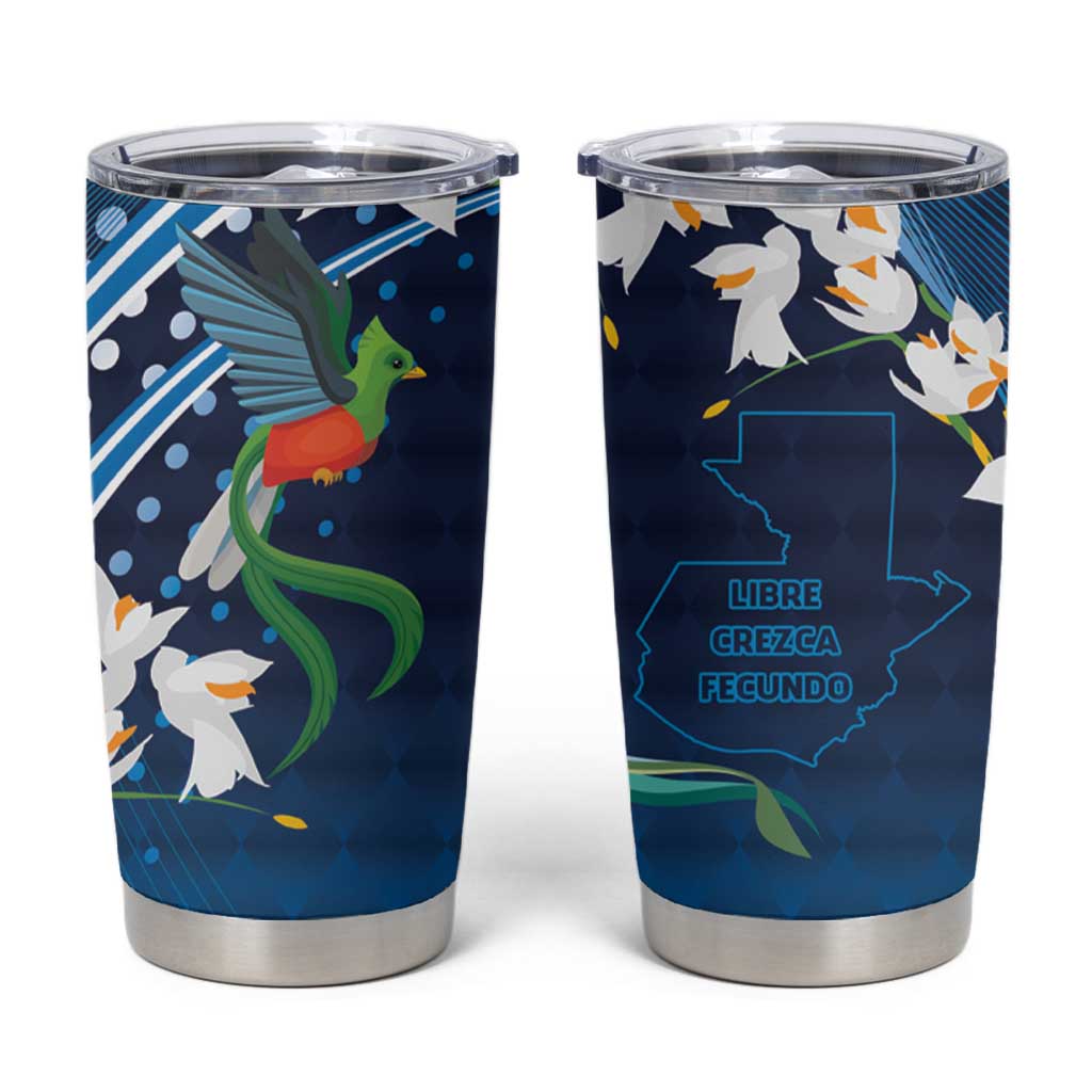 Guatemala Quetzal Bird Tumbler Cup Libre Crezca Fecundo