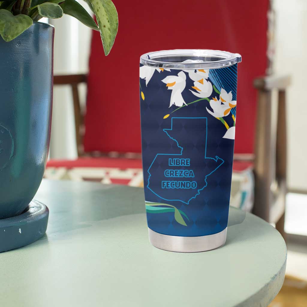 Guatemala Quetzal Bird Tumbler Cup Libre Crezca Fecundo