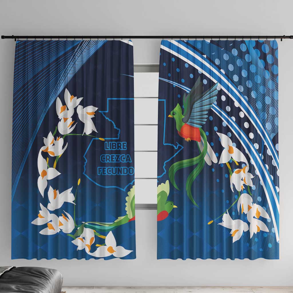 Guatemala Quetzal Bird Window Curtain Libre Crezca Fecundo
