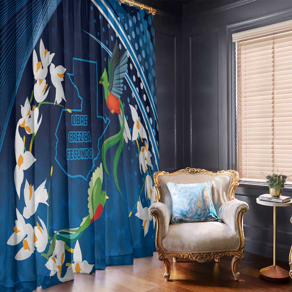 Guatemala Quetzal Bird Window Curtain Libre Crezca Fecundo