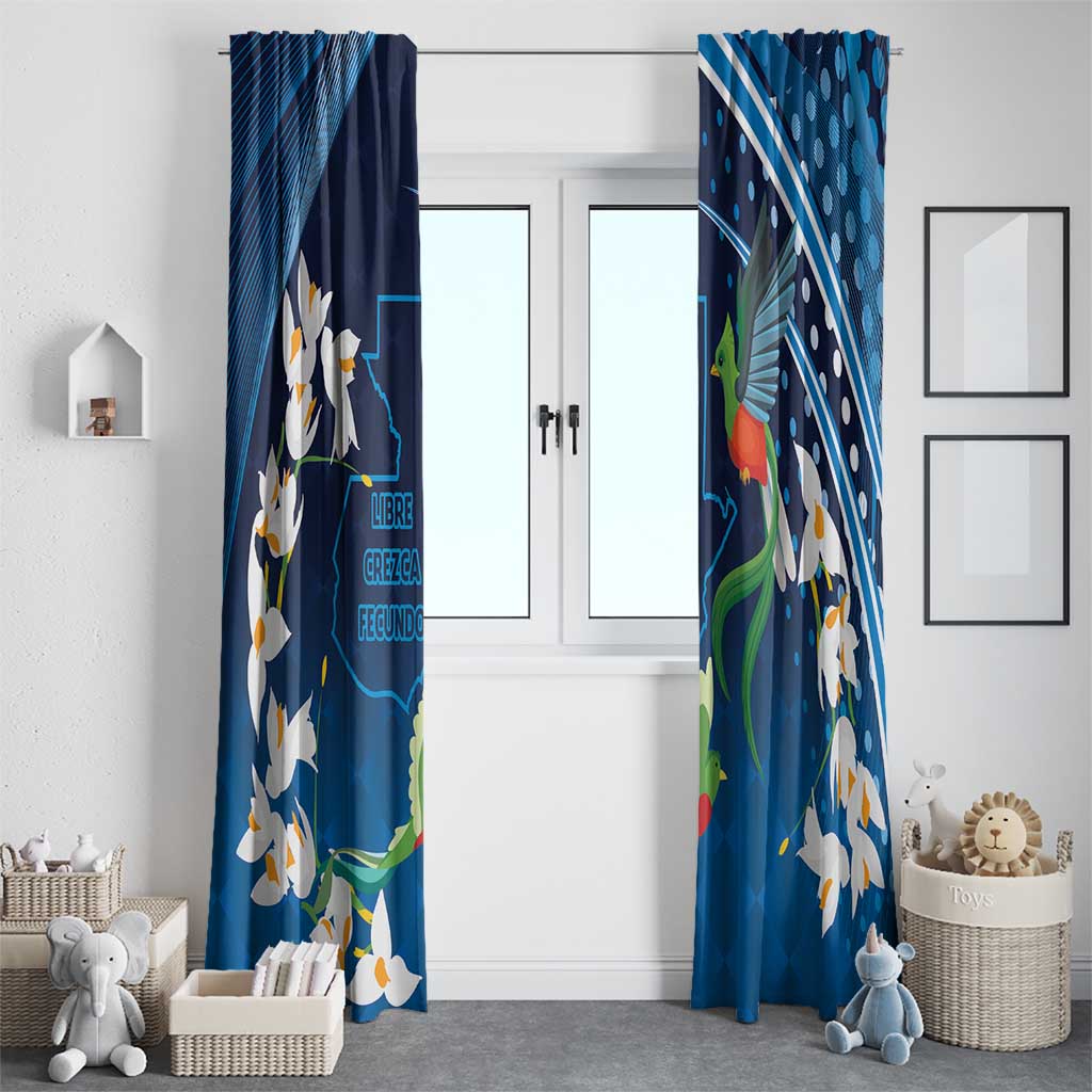 Guatemala Quetzal Bird Window Curtain Libre Crezca Fecundo