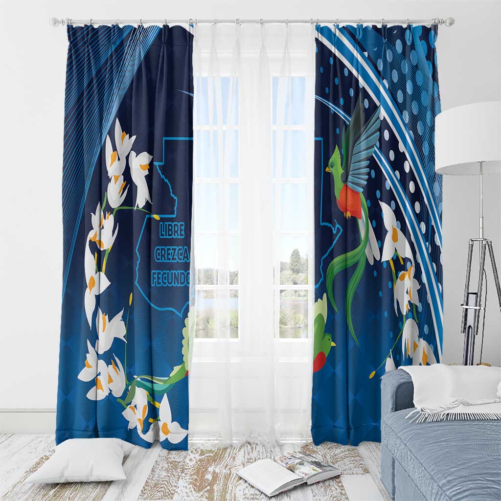 Guatemala Quetzal Bird Window Curtain Libre Crezca Fecundo