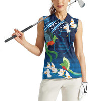 Guatemala Quetzal Bird Women Sleeveless Polo Shirt Libre Crezca Fecundo