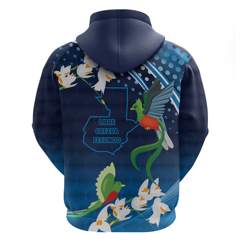 Guatemala Quetzal Bird Zip Hoodie Libre Crezca Fecundo