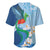 Guatemala Quetzal Bird Baseball Jersey Monja Blanca Flowers