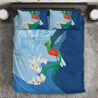 Guatemala Quetzal Bird Bedding Set Monja Blanca Flowers