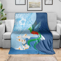 Guatemala Quetzal Bird Blanket Monja Blanca Flowers