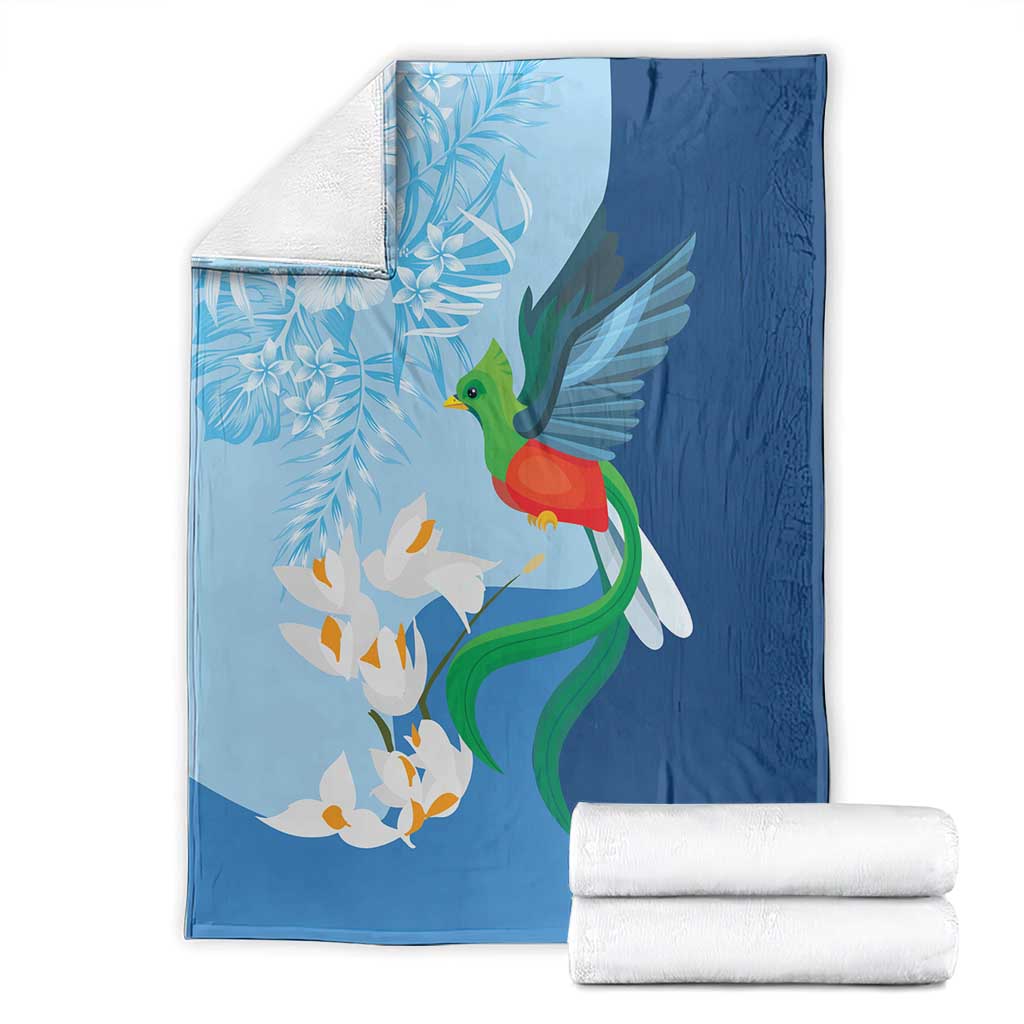 Guatemala Quetzal Bird Blanket Monja Blanca Flowers